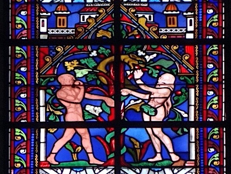 Chute d'Adam et Ève<br>Eglise Saint jean-Baptiste de Belleville - Paris (19)
