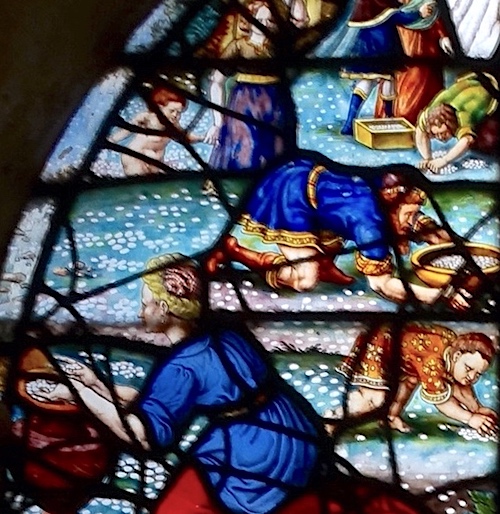 La récolte de la manne (détail).<br>Eglise Saint Etienne du Mont - Paris (5)