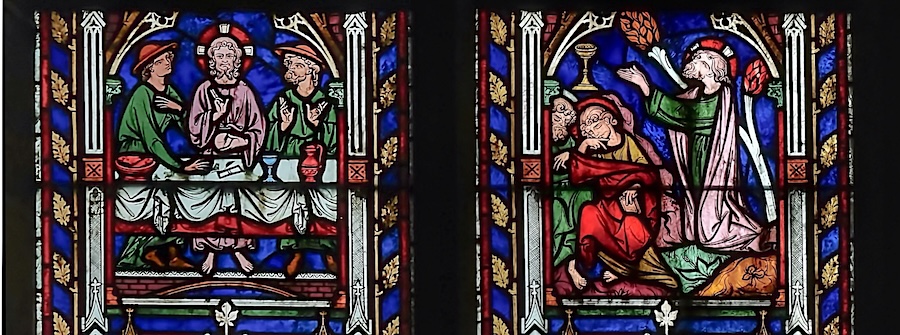 [1] les disciples d'Emmaüs [2] Jésus au mont des oliviers