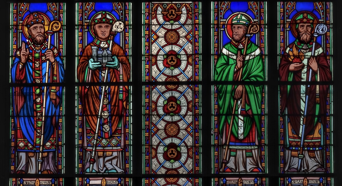 Saint Turibe [2] Saint Hadouin [3] couronnement de la Vierge [4] Bx [5] Saint Martin ?