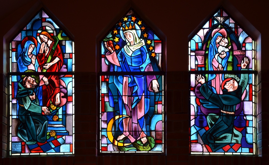 La Vierge obtient du Christ pour François l'indulgence de la Portioncule
                            <br>Marie
                            <br>Duns Scot <i> Permettez que je vous loue O Vierge sainte 