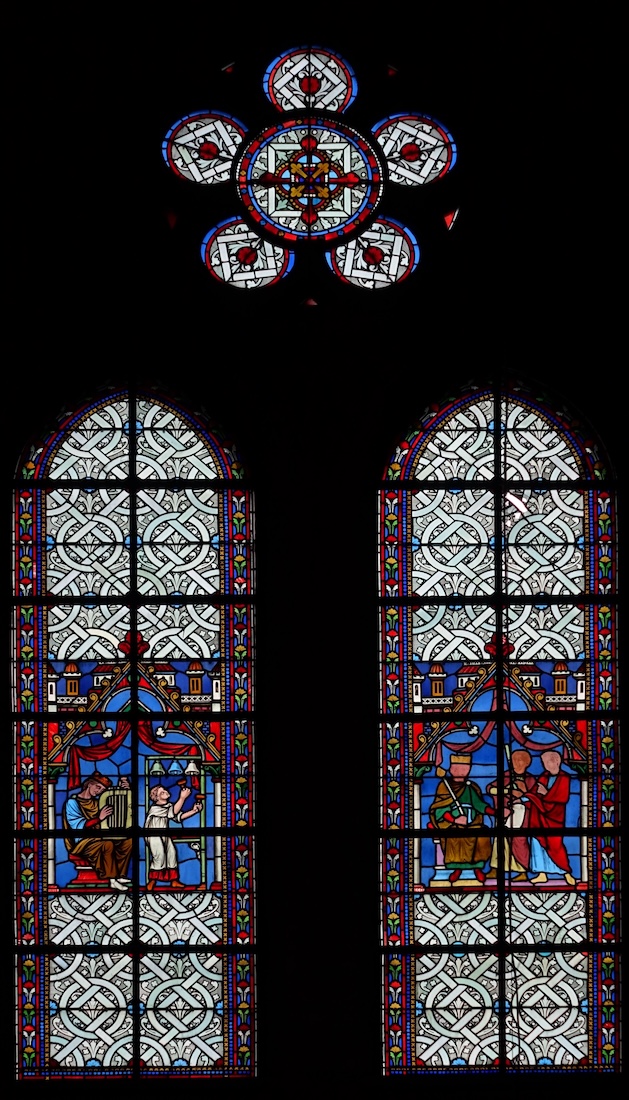 21. David jouant de la harpe 22. Salomon rendant la justice