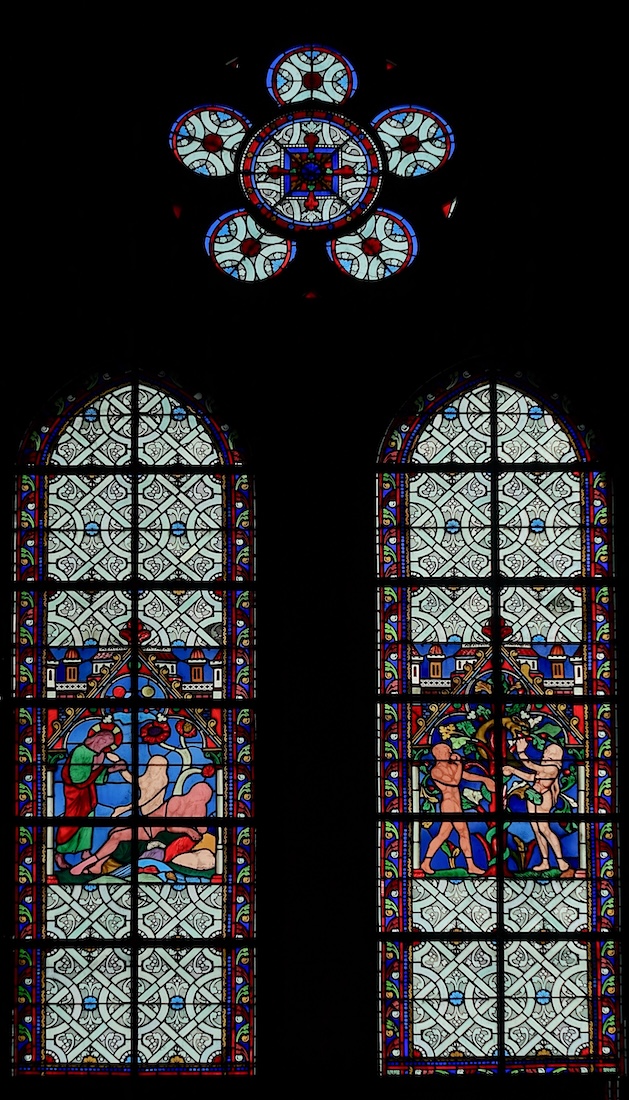 1. Ève tirée du côté d’Adam 2. Adam, Ève et le serpent