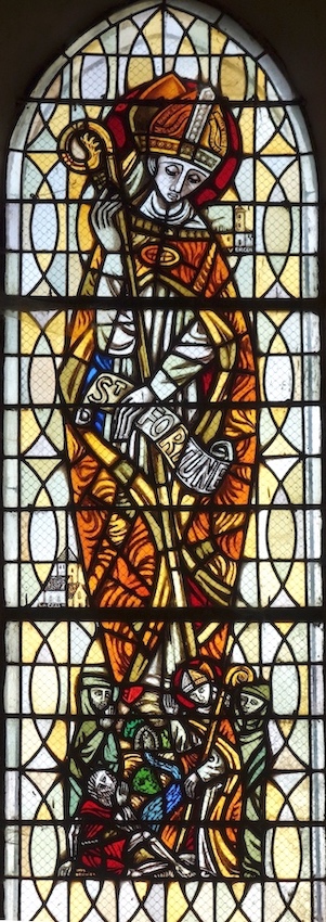 Saint Fortuné - Vitrail réalisé par Philippe Devivier (maitre-verrier à Marangis)