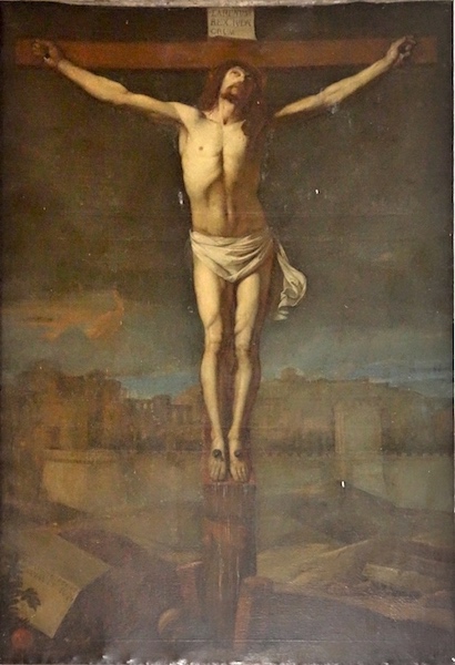 le Christ en croix (maître-autel)<br>(Jean-Baptiste de Champaigne - XVIIe siècle)