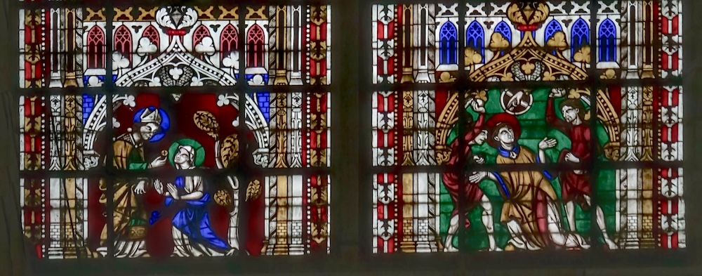 Saint Germain et Ste geneviève, lapidation de St Etienne