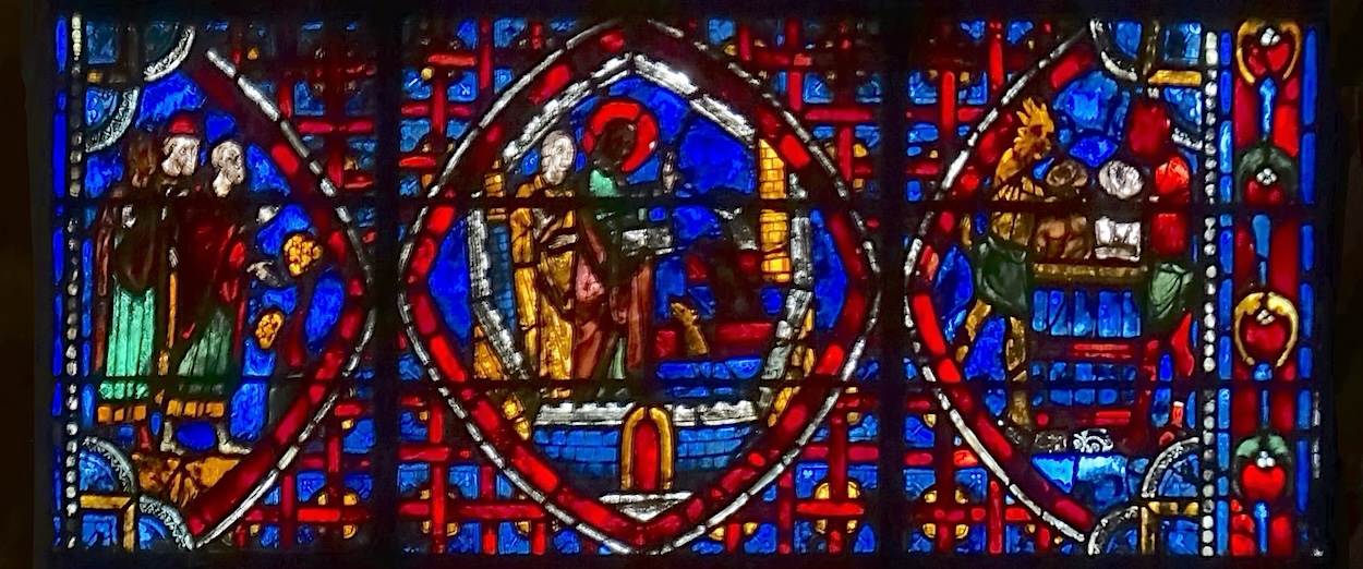 [4] Les habitants de Nicea implorent Saint-André [5] Saint André poursuit les démons à l'allure de chiens [6] Les démons étranglent les gens dans leur bain