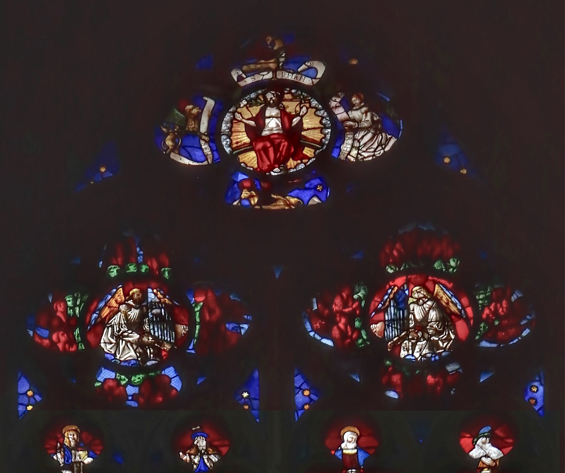 Baie 134 - le Christ et le tétramorphe