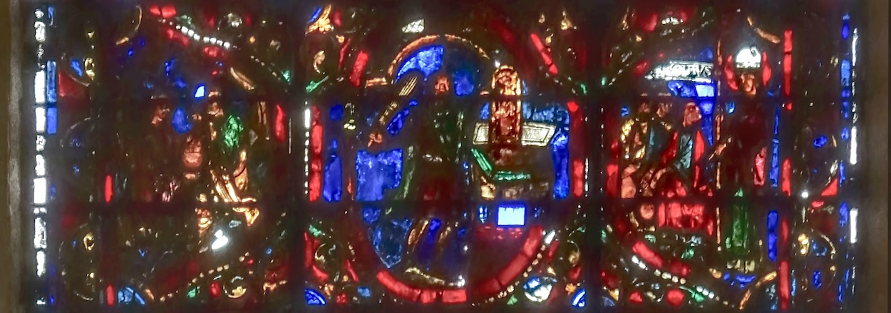 [19] les voleurs se partagent le butin [20] Découvrant le vol, le juif frappe l'image de Saint Nicolas [21] Saint Nicolas apparait aux voleurs