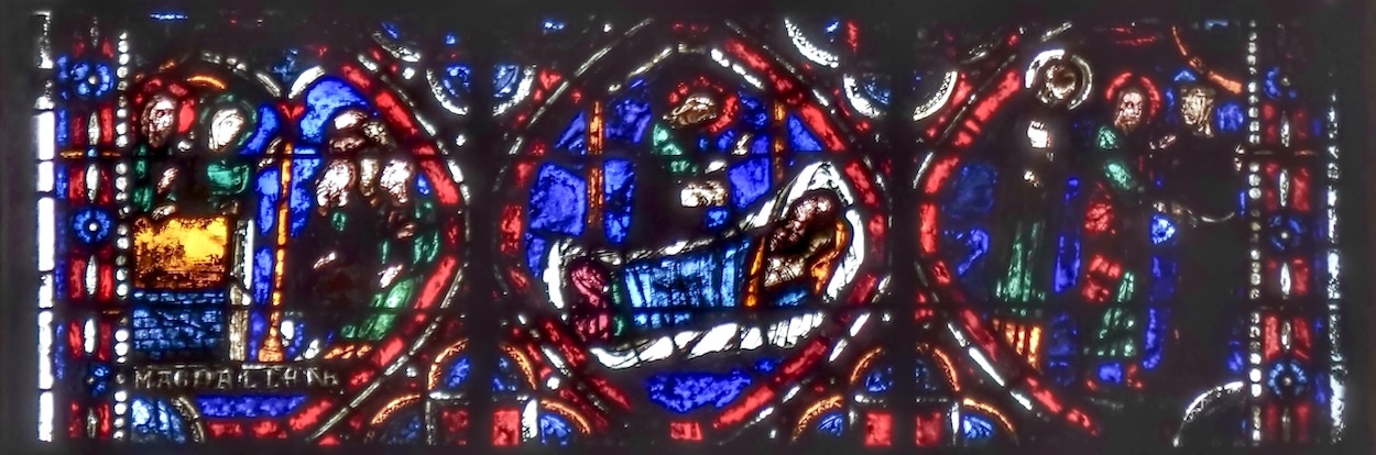 [4] prêche de Marie-Madeleine accompagnée de Saint Lazare en Provence [5] Marie-Madeleine apparaît au comte de Provence et à son épouse durant leur sommeil [6] Marie-Madeleine et son frère introduit dans un palais par une servante