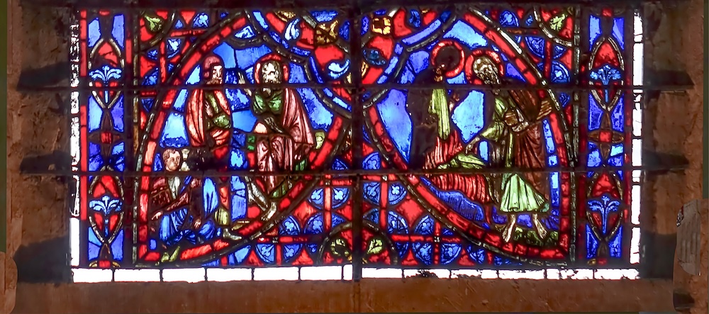 [1] Saint Paul prêchant à Malte [2] St Paul piqué par un serpent le jette dans les flammes