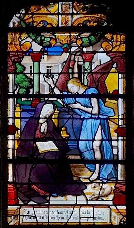 [3] Sainte Anne reçoit l'annonce de la naissance de Marie.<br>Eglise St Gervais St Protais - Paris (4)