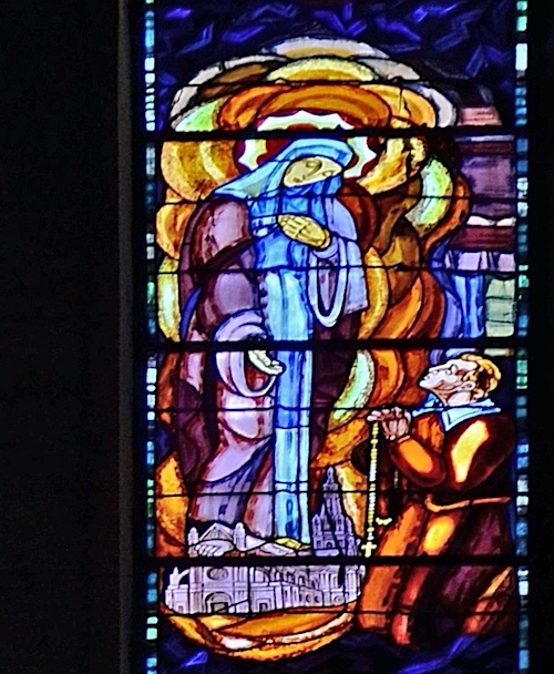 [11] Apparition de Sainte Anne au laboureur Yvan Nicolazic à Auray en 1623.<br>Eglise N.D. de la butte aux cailles - Paris (13)