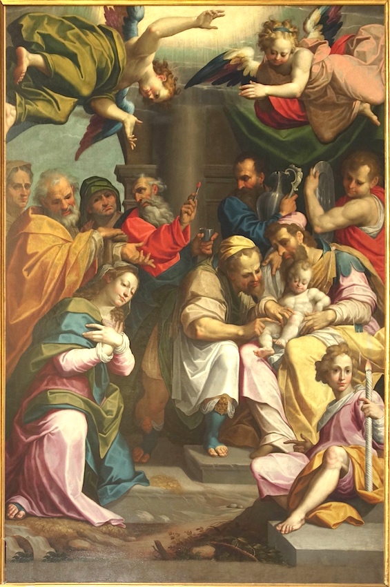 La circoncision : tableau de Giovanni Battista Trotti, peint en 1590 pour une église de Crémone, cédé par le duc de Parme selon les clauses de l'armistice de 1796, concédé à Saint-Philippe-du-Roule en 1811.<br>Eglise St Nicolas des champs - Paris (3)