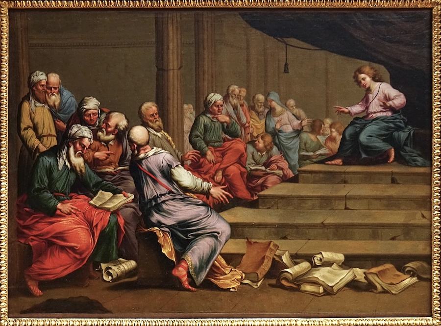 Jésus et les docteurs (anonyme XIXe siècle) - Musée des beux arts<br>Chalons-en-Champagne 51