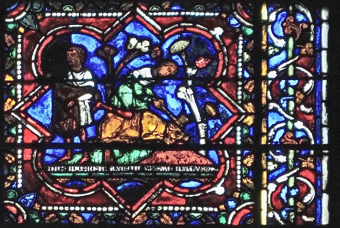 [8] Deux serviteurs tue le veaux gras.<br>Cathédrale Saint Etienne - Sens 89