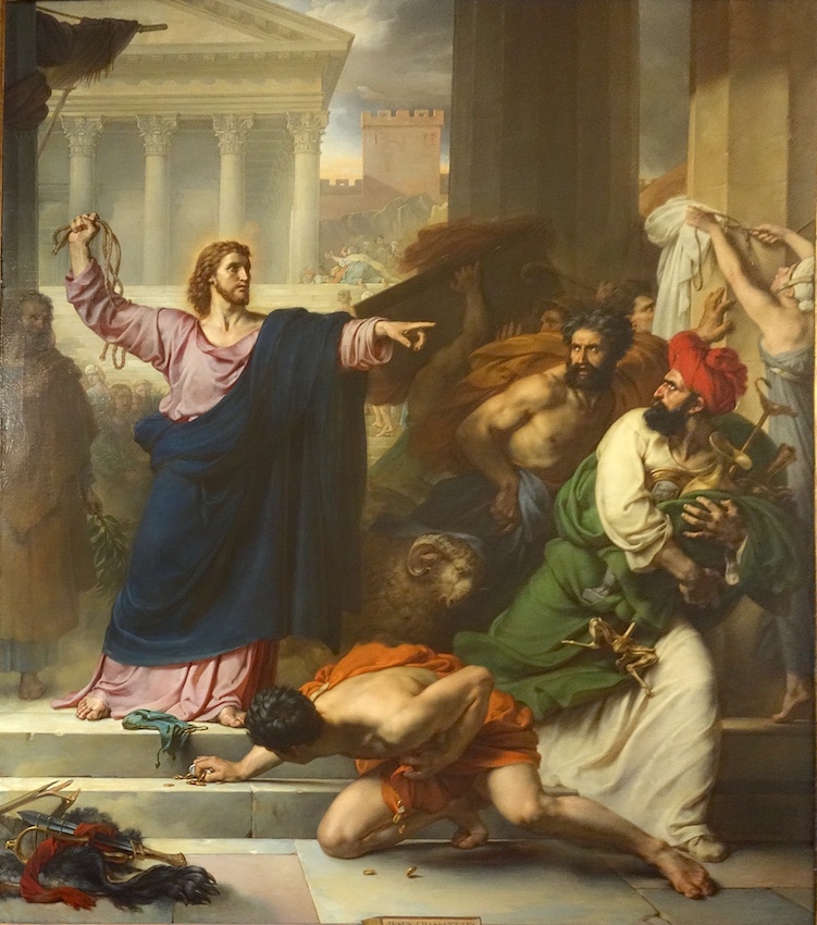 Jésus chasse les marchands du temple de Jean-Baptiste Thomas (1822)<br>Eglise Saint Roch - Paris (1)
