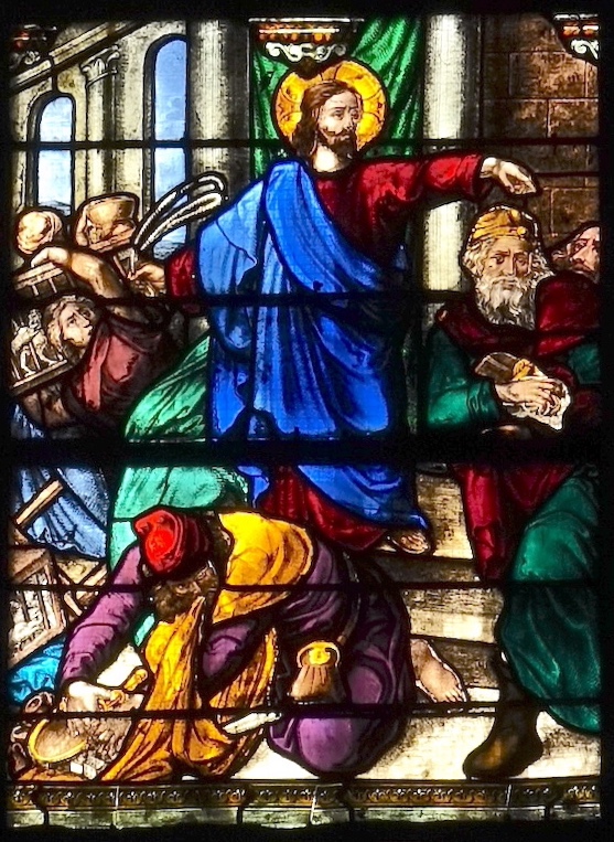 Jésus chasse les marchands du temple - Eglise Saint Martin - Herblay 95