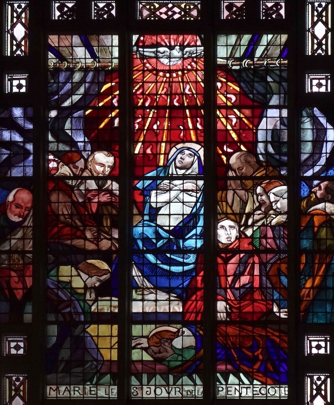 La Pentecôte (vitrail de Maurice Denis et Marguerite Huré) - Eglise Notre-Dame - Le Raincy 93