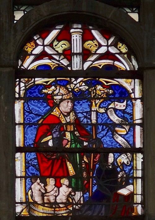 [6] Saint Nicolas (et donatrice) - Eglise Saint Nizier - Troyes 10