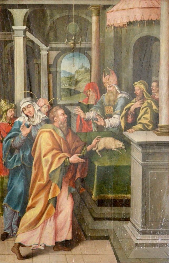 l'offrande d'Anne et de Joachim au temple est refusée par le gand prêtre
