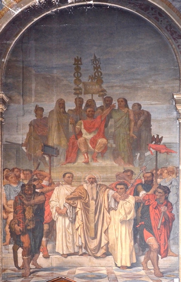 Denis et ses compagnons Éleuthère, le prêtre, <br>et Rustique, le diacre, conduits au supplice<br>Eglise Saint Sulpice - Paris (6)