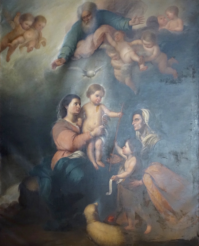 Marie et l'enfant Jésus, Jean-Baptiste enfant et Elisabeth<br>Chapelle de l'hôpital Esquirol - Saint Maurice 94