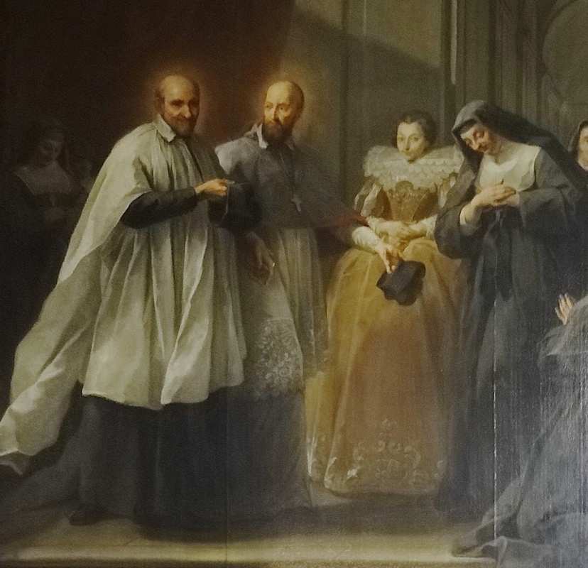 St François de Sales installant St-Vincent de Paul supérieur des Dames de la Visitation<br> Eglise Sainte Marguerite - Paris (11)