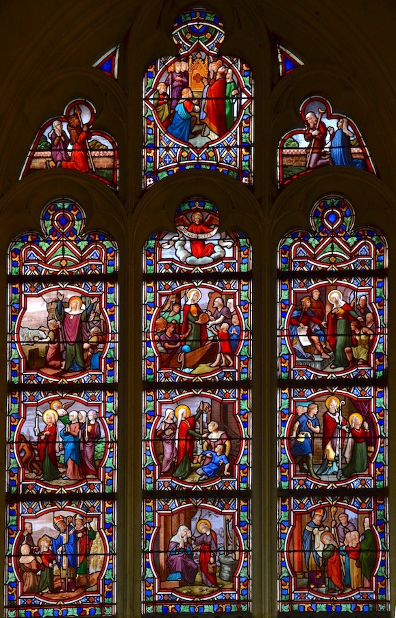 Vitrail de la vie de Sainte geneviève<br>Eglise Saint Leu Saint Gilles - Paris (1)