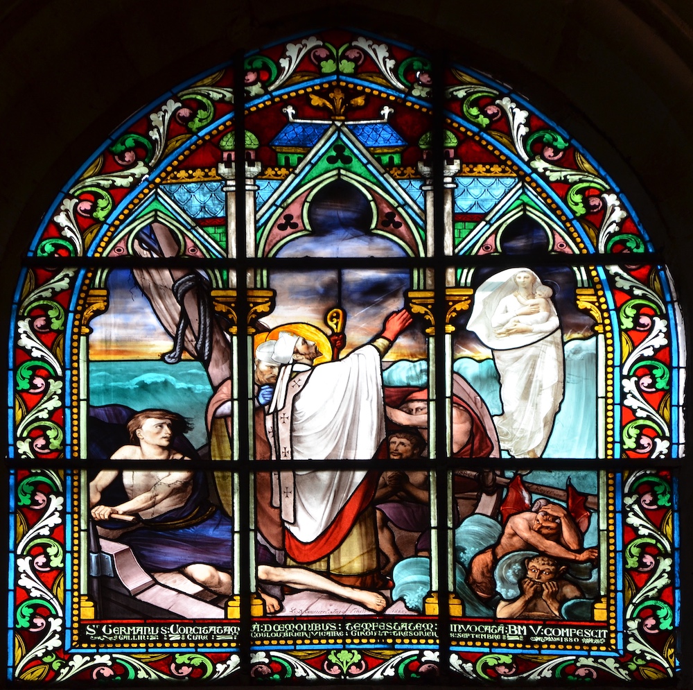 Germain invoque la Vierge pour apaiser la tempête<br>Eglise St Germain l'Auxerrois - Fontenay-sous-bois 94