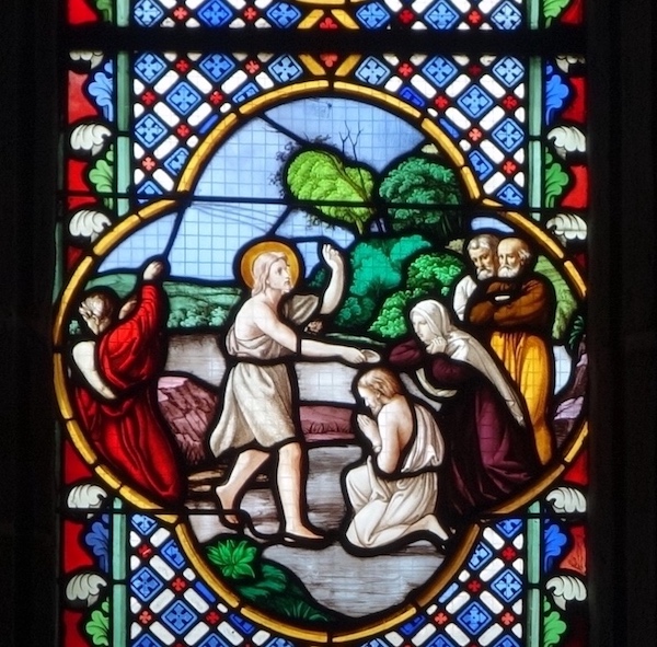 [6] Jean proclame un baptême de conversion.<br>Cathédrale St Quentin - Quimper 29