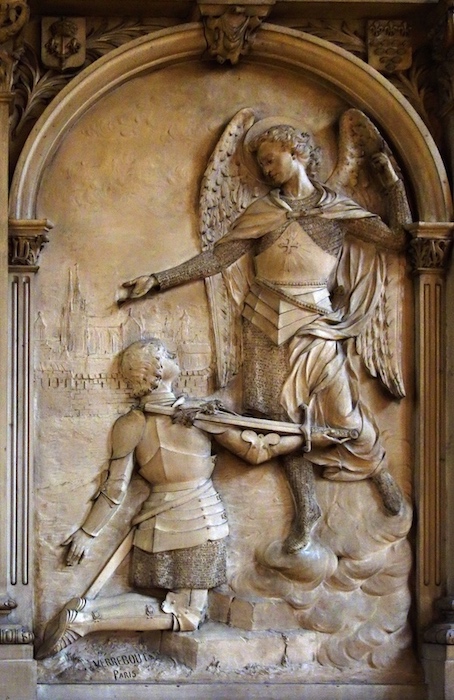 St Michel apparaissant à Jeanne d'Arc<br>Eglise Saint Médard - Paris (5)