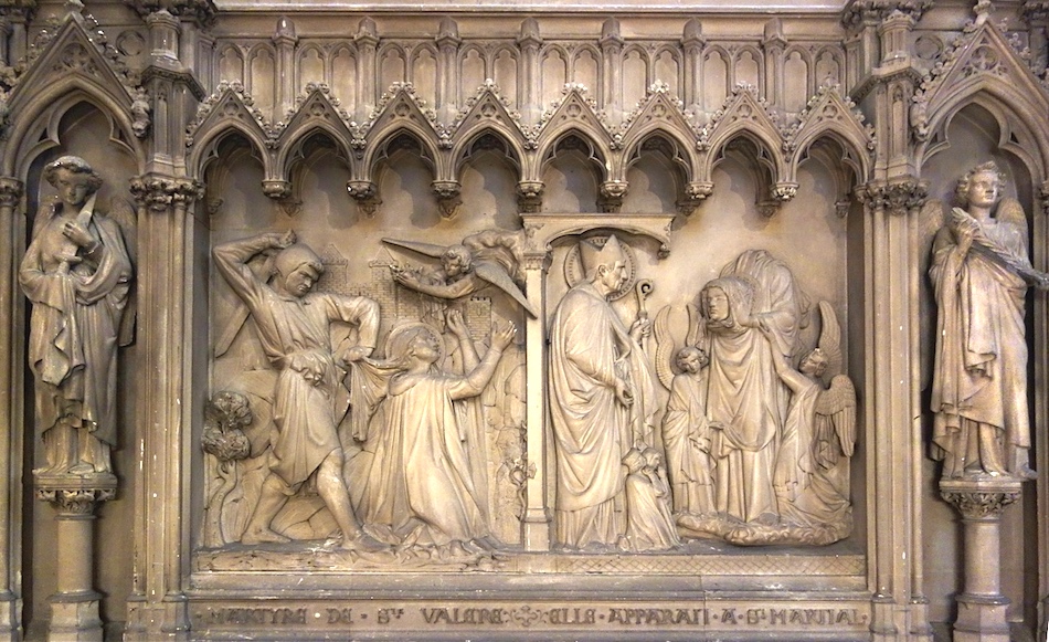 Basilique Ste Clotilde - Paris (7)<br>Martyre de Ste Valère - elle apparait à St Martial