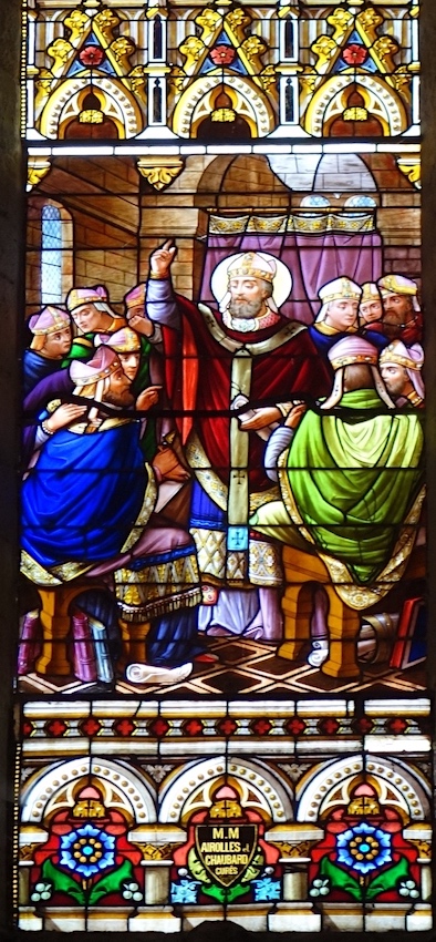 Concile de Sébacie en 359 : Saint Hilaire s'élève contre l'arianisme<br>Eglise Saint Hilaire - Montcucq 46