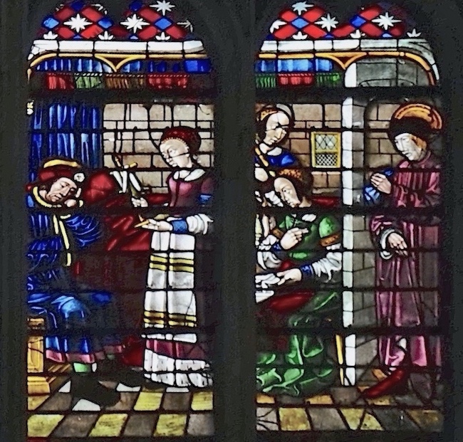[4] Nicolas et les trois pucelles.<br>Cathédrale Saint Etienne - Sens 89