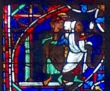 [13] Dispute des juifs et des gentils devant la maison de Paul.<br>Cathédrale Notre-Dame - Rouen 76
