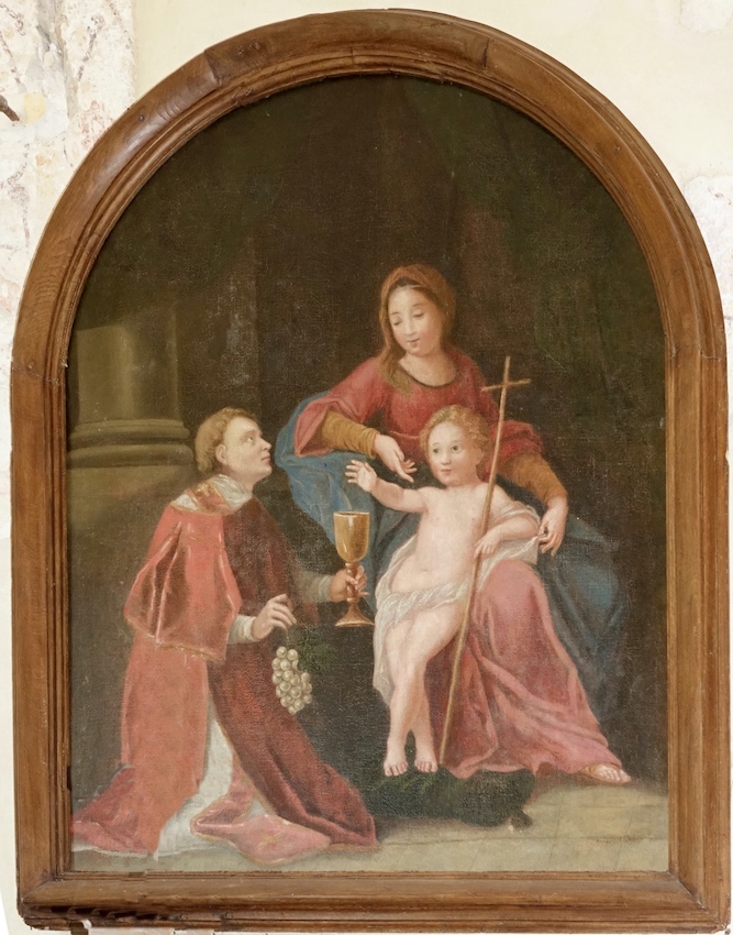 Vincent au côté de la Vierge à l'enfant<br>Eglise St Etienne Ste Avoye - Montcourt-Fromonville 77