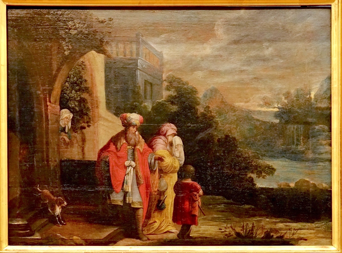 Abraham prend congé d'Agar et d'Ismaël (Anonyme, XVIIe siècle)<br>Musée de Chalons-en-Champagne 51