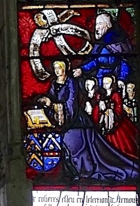 Armoiries d'Antoinette de Vitel.<br>Eglise Saint Florentin - Saint-Florentin 89