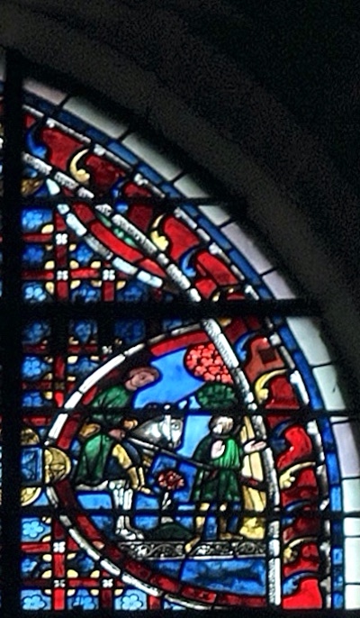 [18] Joab tue Absalon, fils de David<br>Cathédrale Saint Etienne - Auxerre 89