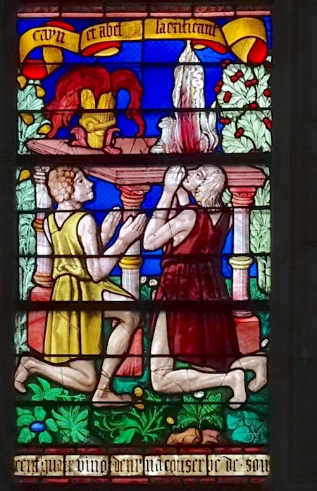 Offrandes de Caïn et Abel à Yavhé<br>Cathédrale St Etienne - Chalons-en-Champagne 51