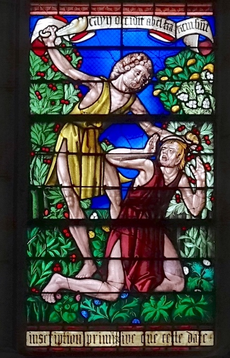 Abel est tué par Caïn<br>Cathédrale St Etienne - Chalons-en-Champagne 51