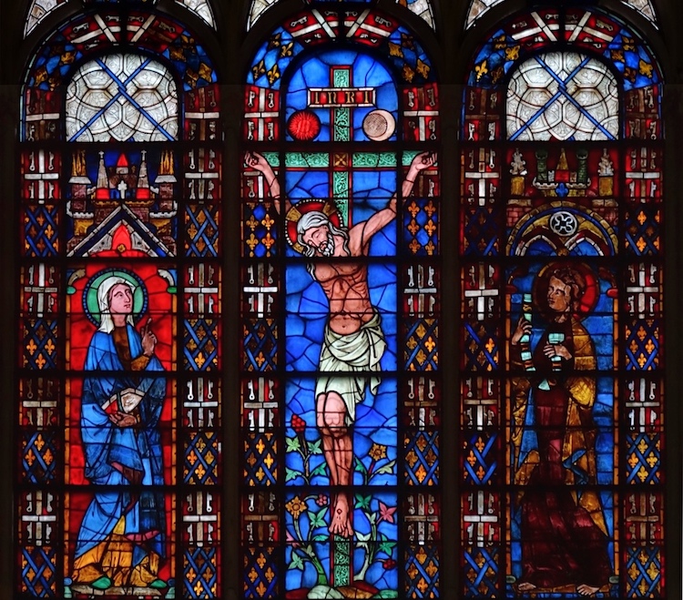 Christ en croix, Marie, Saint Jean