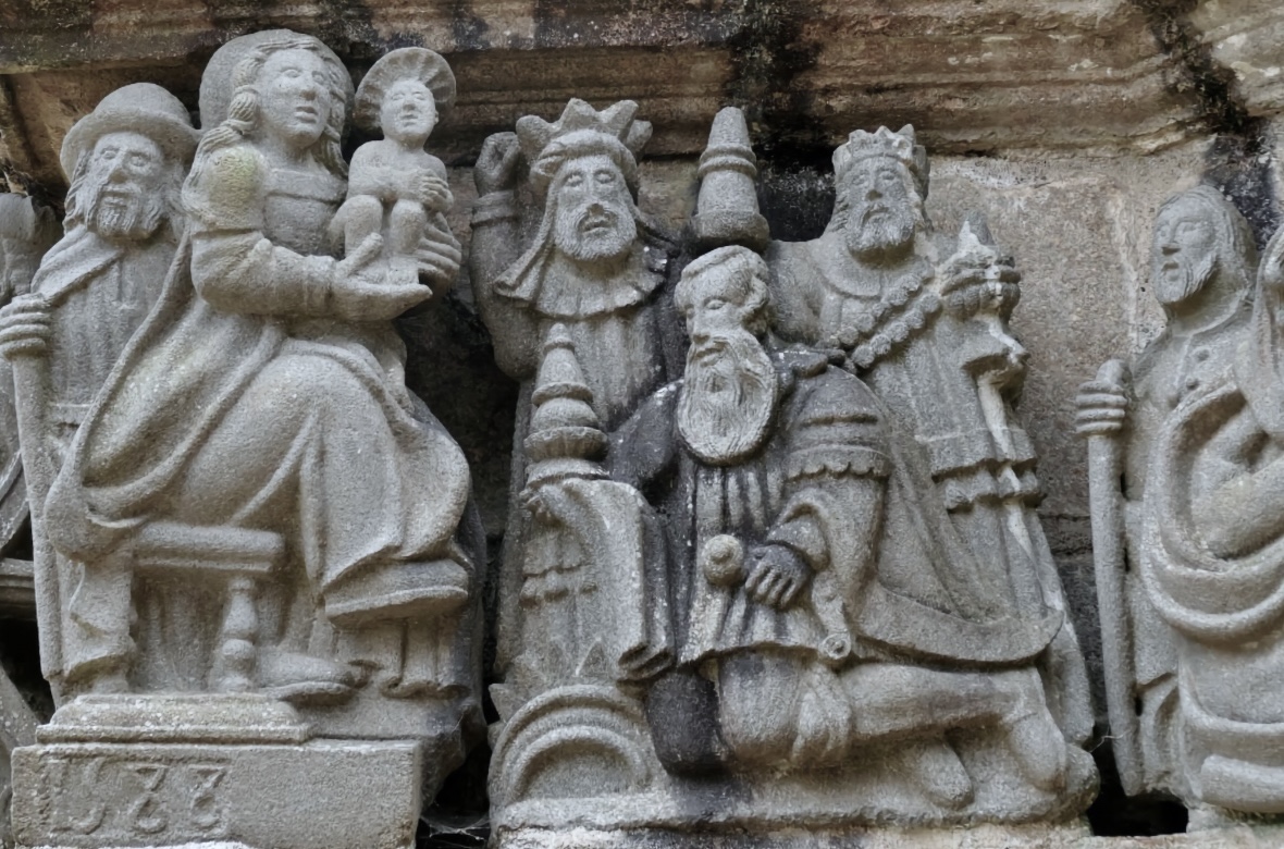 l'adoration des Mages, la nativité, la fuite en Egypte