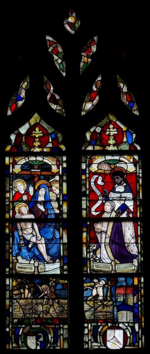 Pieta, un donateur avec son saint patron St Yves