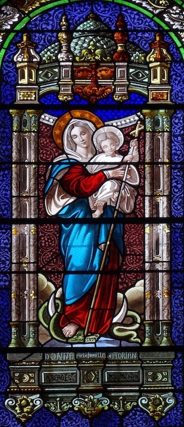 Vierge à l'enfant (Vitrail)