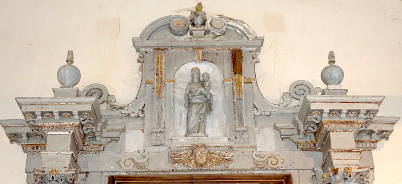 Vierge à l'enfant (maître-autel)<br>Eglise Notre-Dame de la Nativité - Préaux 77