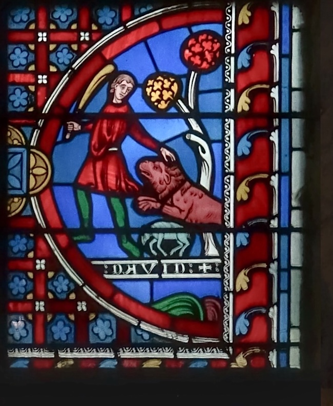 [3] David terrasse un lion