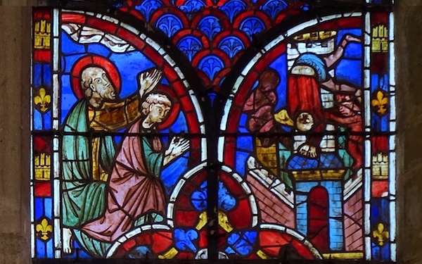 [10] Saint Pierre et saint Paul regardent Simon le magicien qui ne parvient pas à voler