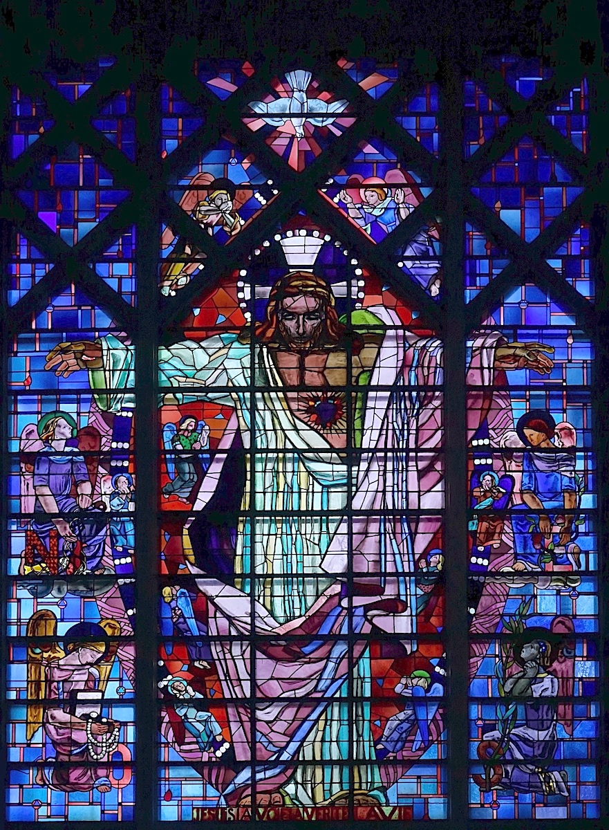 le christ missionnaire se penche sur le monde (oeuvre de Jean Herbert-Stevens)